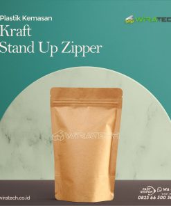 kraft stand up zipper