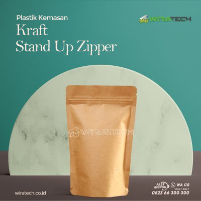 kraft stand up zipper cover