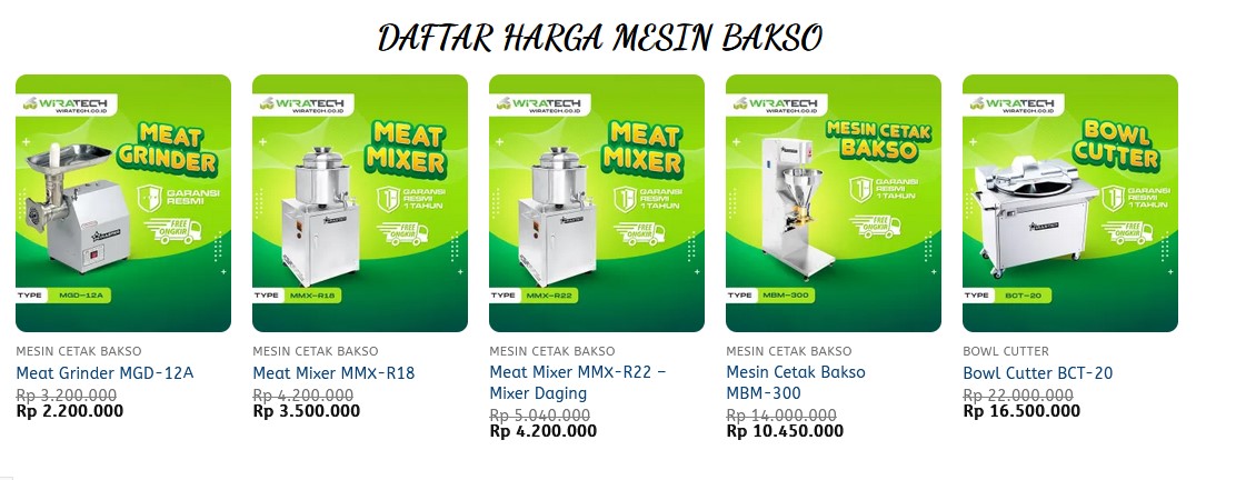 Harga Mesin Bakso